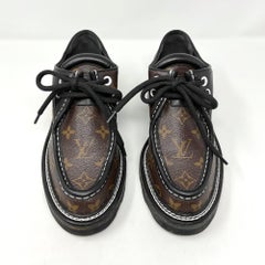 Louis Vuitton Beaubourg Monogram Platform Derby Shoes, Size 37