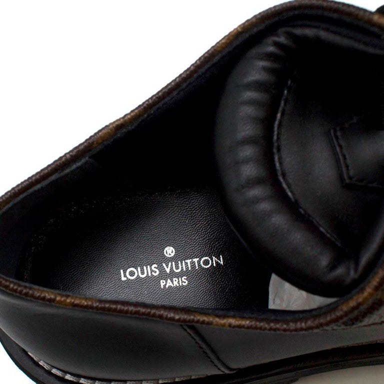 Louis Vuitton Black Leather, Canvas Beaubourg Platform Derby Size 38.5 at  1stDibs