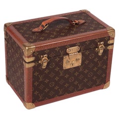 Schönheitsgehäuse von Louis Vuitton, Leder und Segeltuch, Frankreich, 1980er Jahre