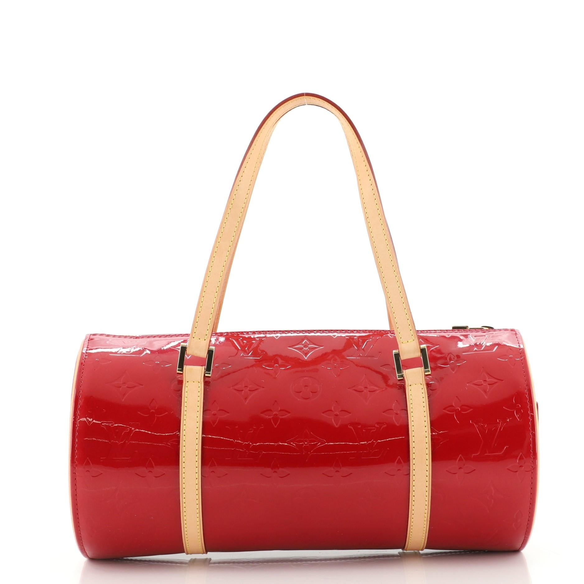 Red Louis Vuitton Bedford Handbag Monogram Vernis