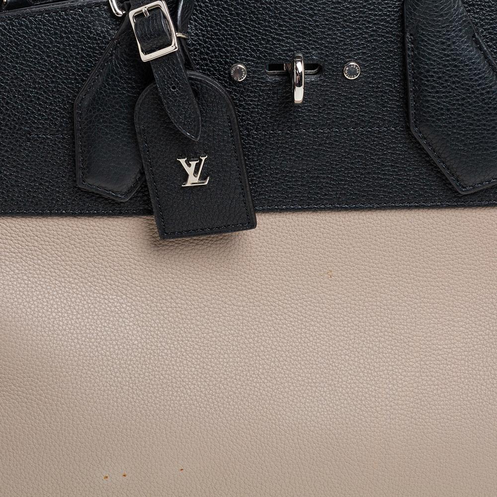 Louis Vuitton Beige/Black Leather City Steamer MM Bag 6