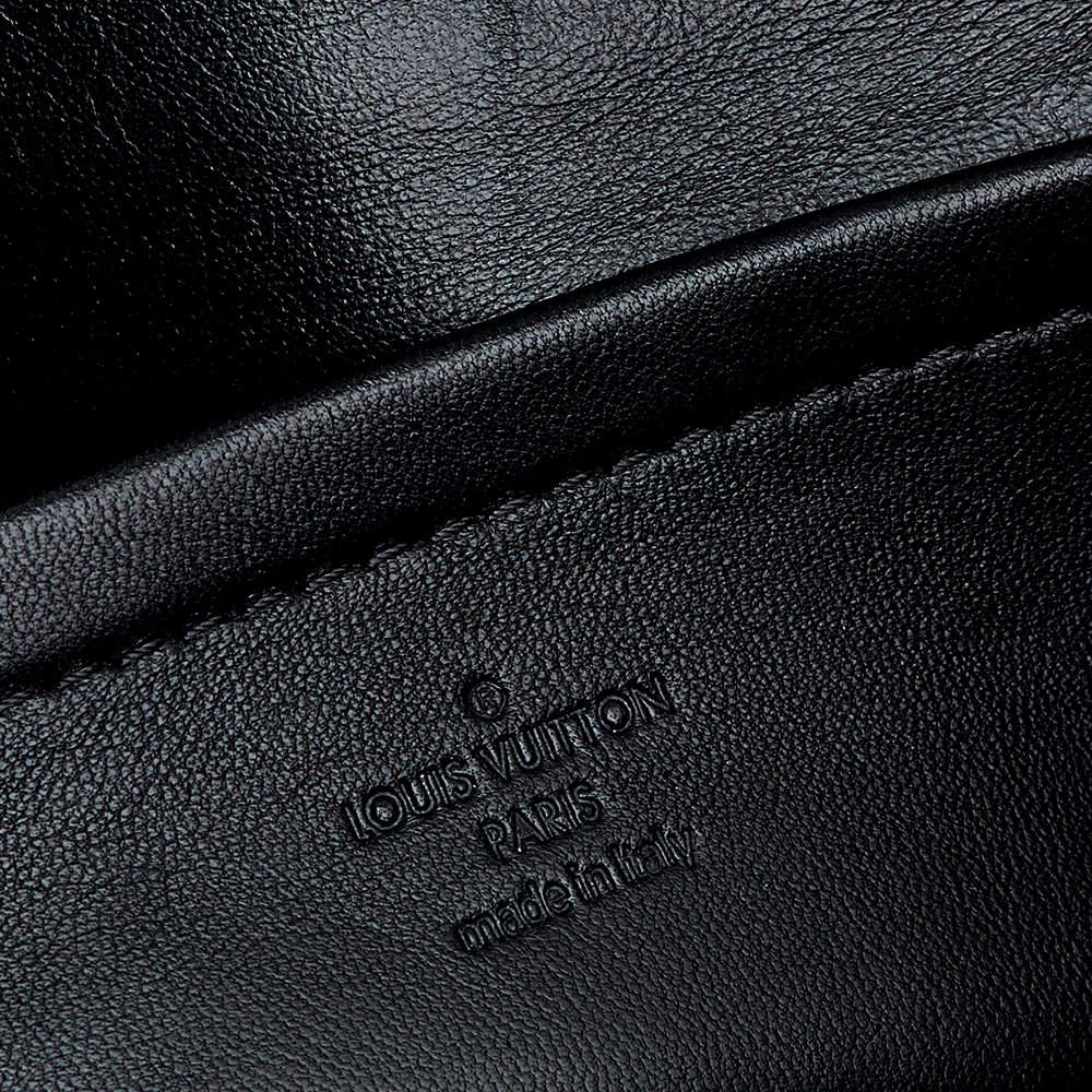 Louis Vuitton - Pochette à rabat Malletage en cuir beige/noir 2