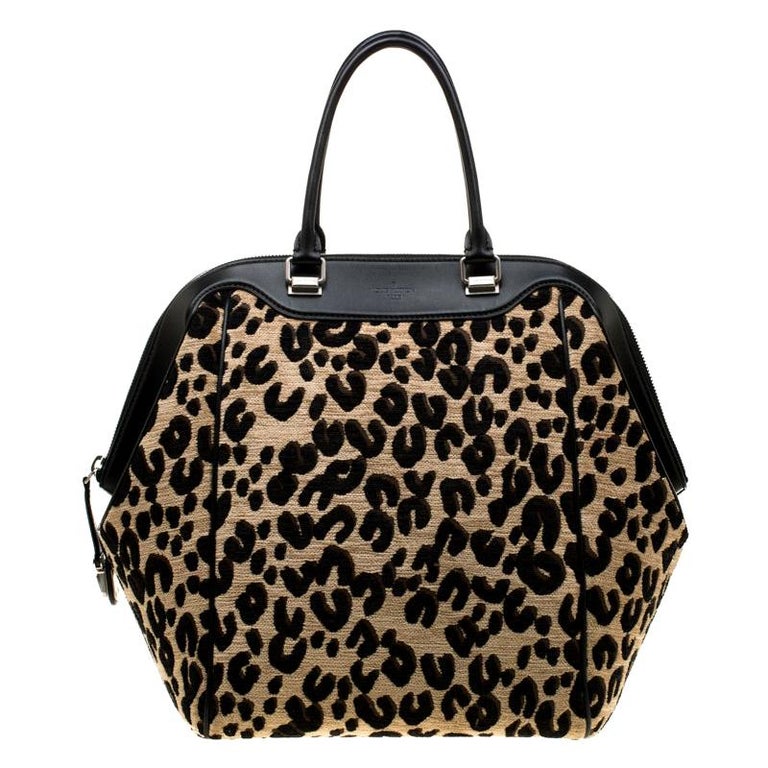 Louis Vuitton Beige/Black Leopard Chenille Fabric and Leather Limited ...