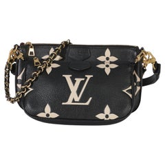Louis Vuitton Beige Black Monogram Empreinte Multi Pochette Accessoires