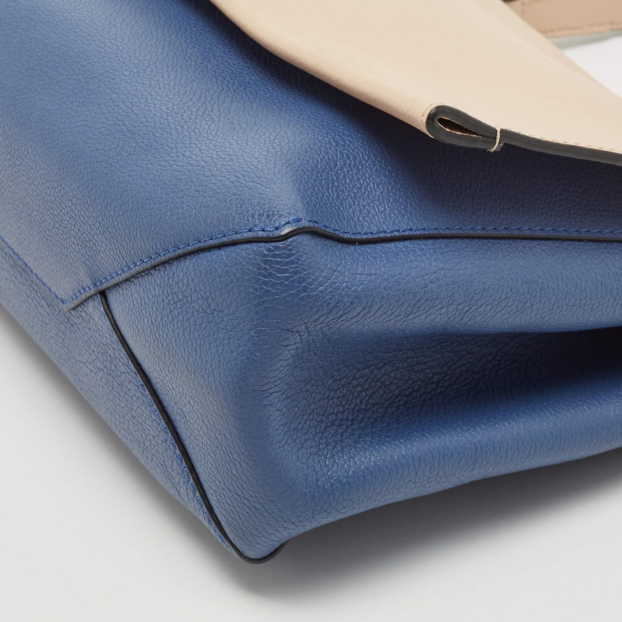 Louis Vuitton Beige/Blue Leather Lockme II Top Handle Bag 10
