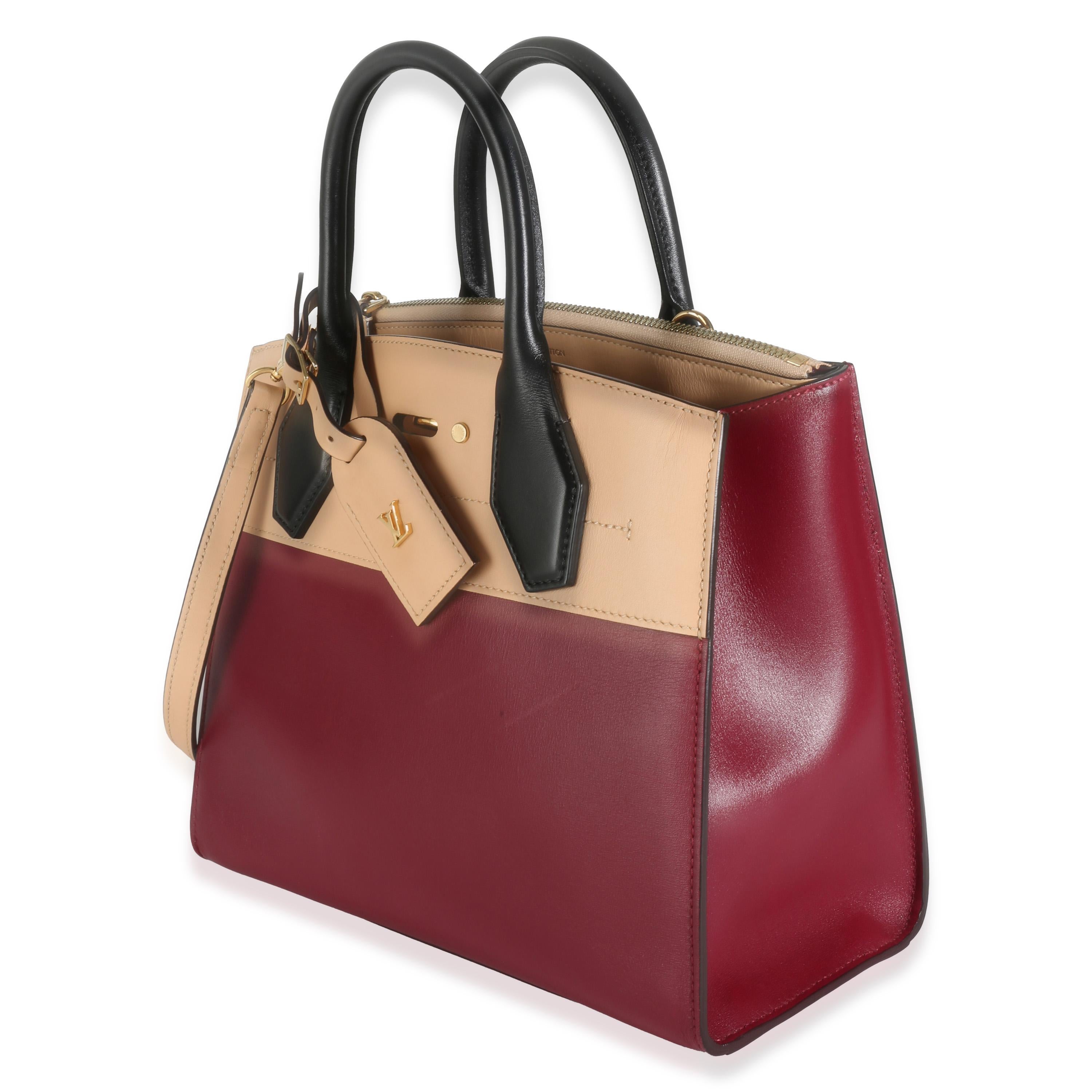 Women's Louis Vuitton Beige Bordeaux Calfskin City Steamer PM