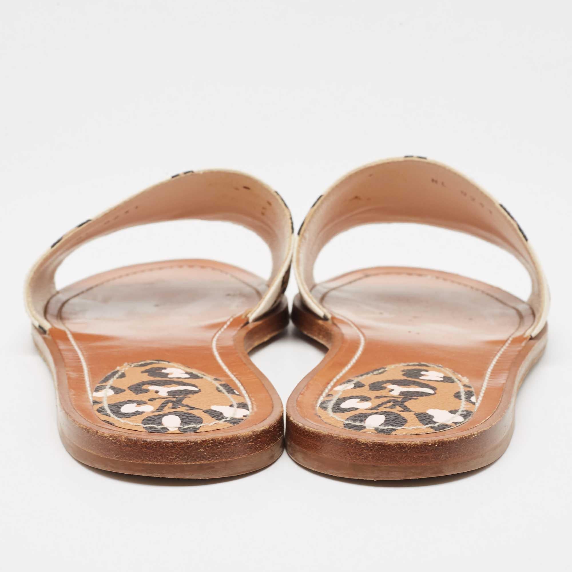 Louis Vuitton Beige/Brown Canvas Lock It Sandals Size 40 1