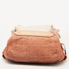 Louis Vuitton Beige/Burgundy Monogram Denim Sunrise Bag