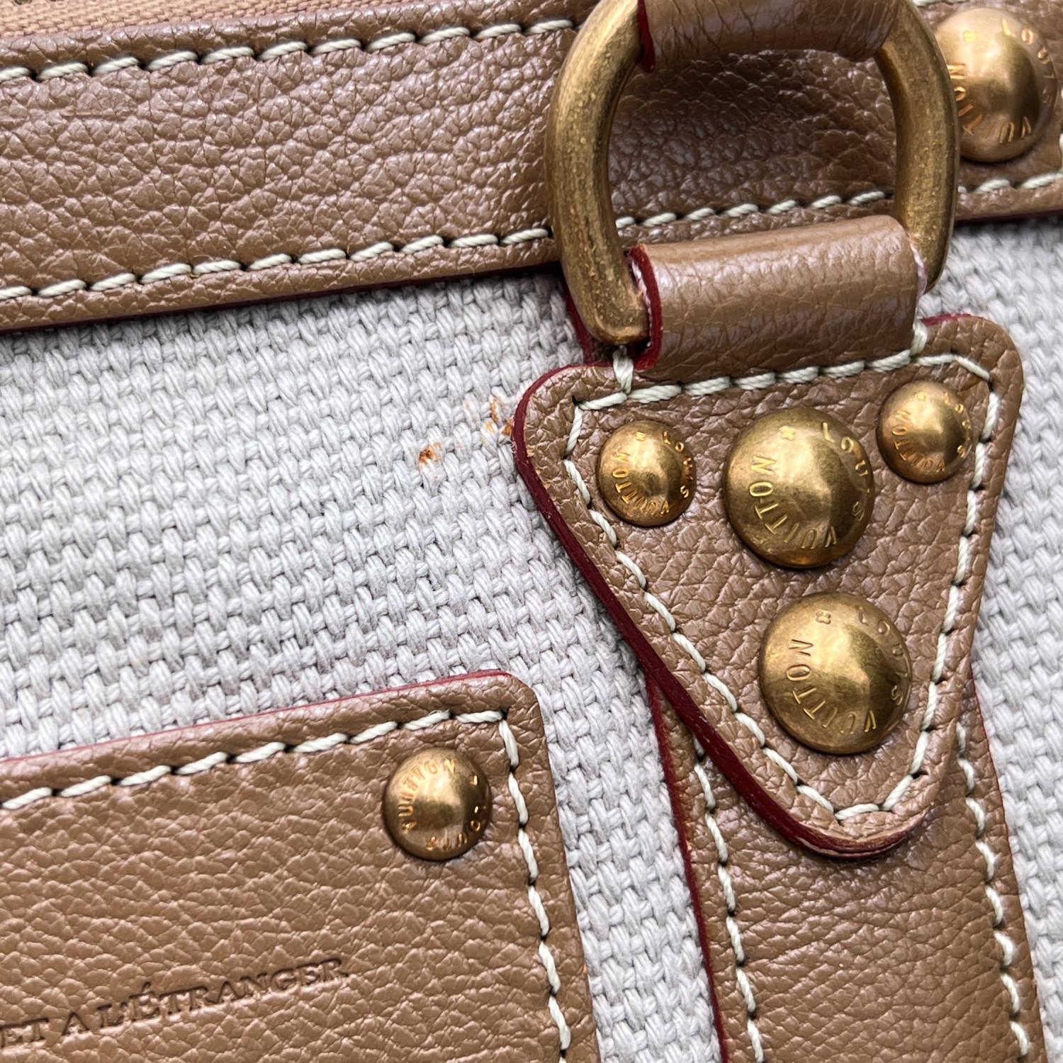 Louis Vuitton Beige Canvas Sac de Nuit MM Satchel Bag Handbag 4