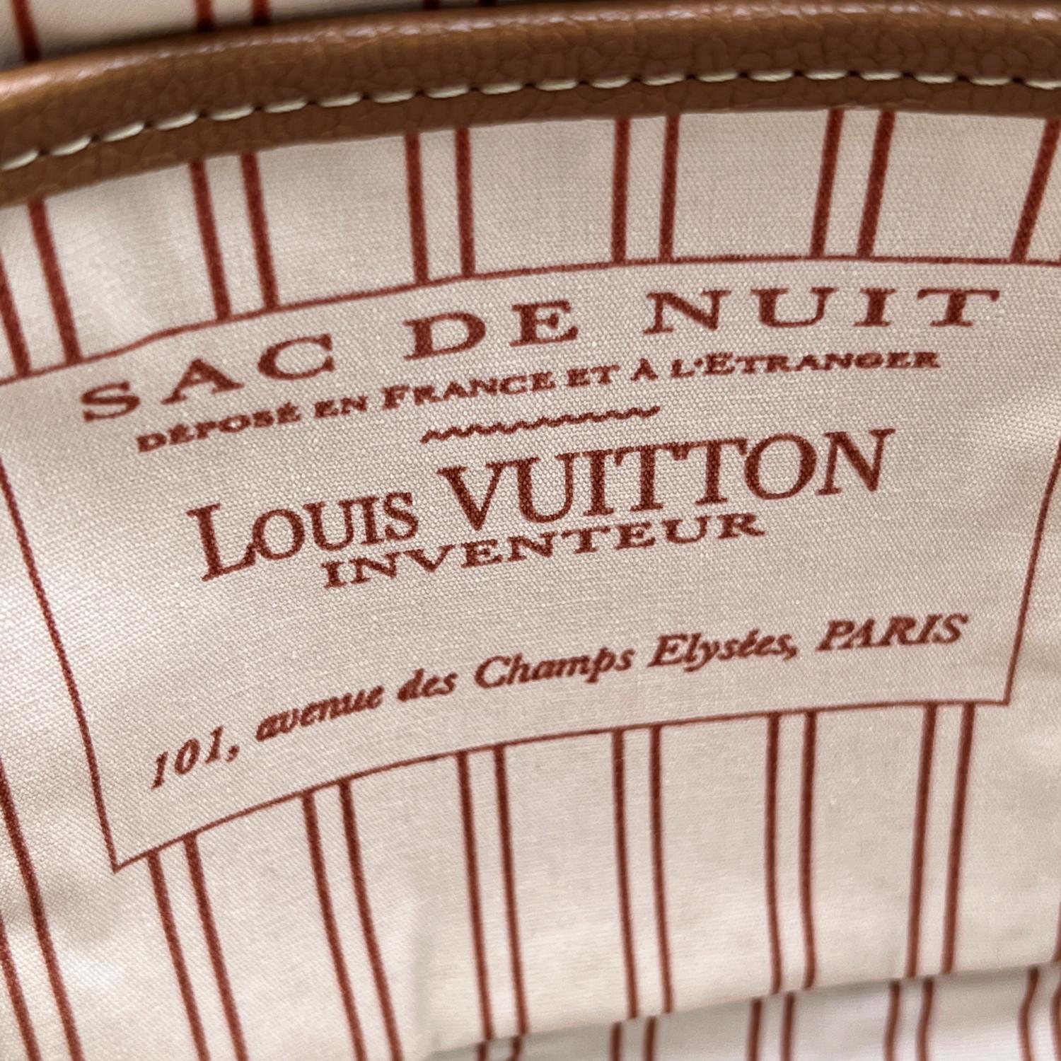 Louis Vuitton Beige Canvas Sac de Nuit MM Satchel Bag Handbag 1