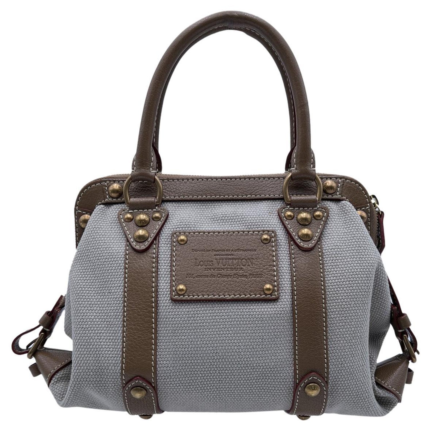 Louis Vuitton Beige Canvas Sac de Nuit MM Satchel Bag Handbag For Sale at  1stDibs