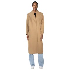 Louis Vuitton Beige Cashmere Long Front Tie Coat Size M