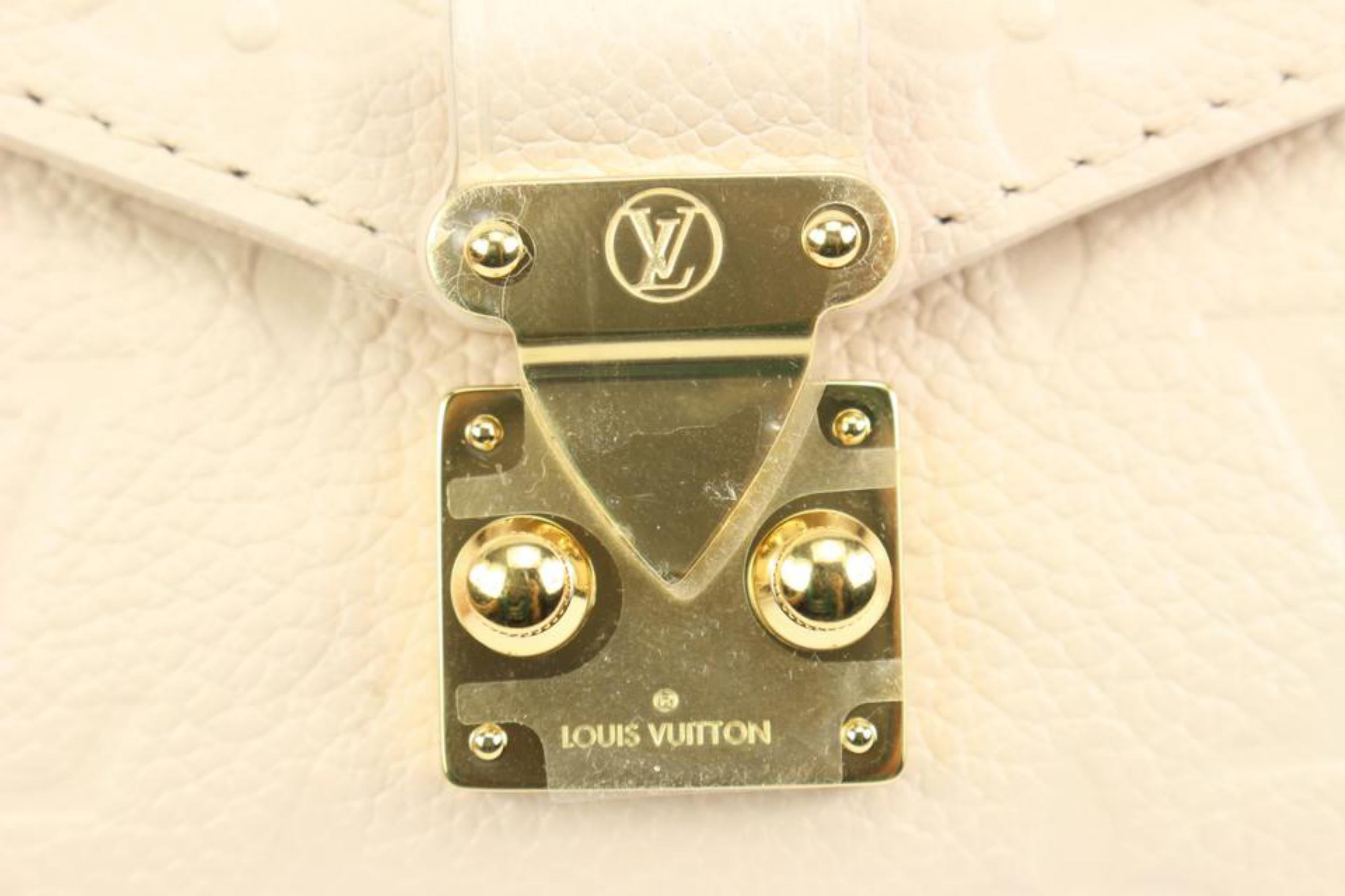 Beige Louis Vuitton - Sac à bandoulière « Micro Pochette Metis » avec monogramme, fermoir beige, 70lk411s