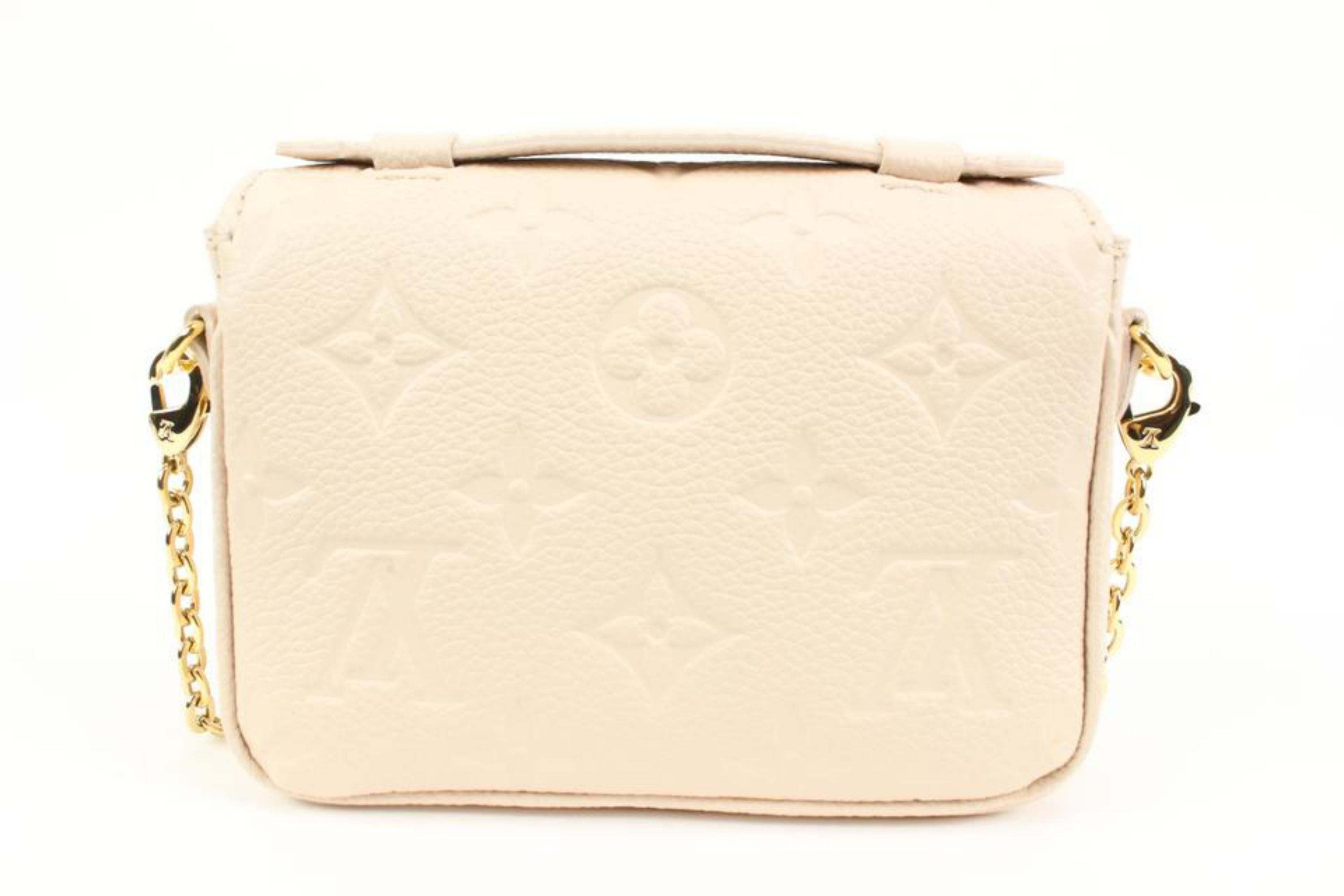  Louis Vuitton - Sac à bandoulière « Micro Pochette Metis » avec monogramme, fermoir beige, 70lk411s Pour femmes 