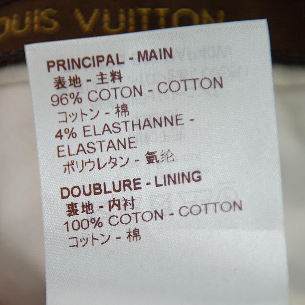 Men's Louis Vuitton Beige Cotton Classic Slim Fit Trousers L