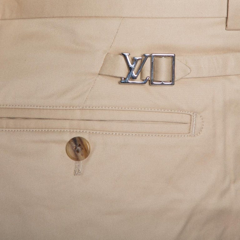 Louis Vuitton Beige Cotton Knee Length Shorts XXL at 1stDibs