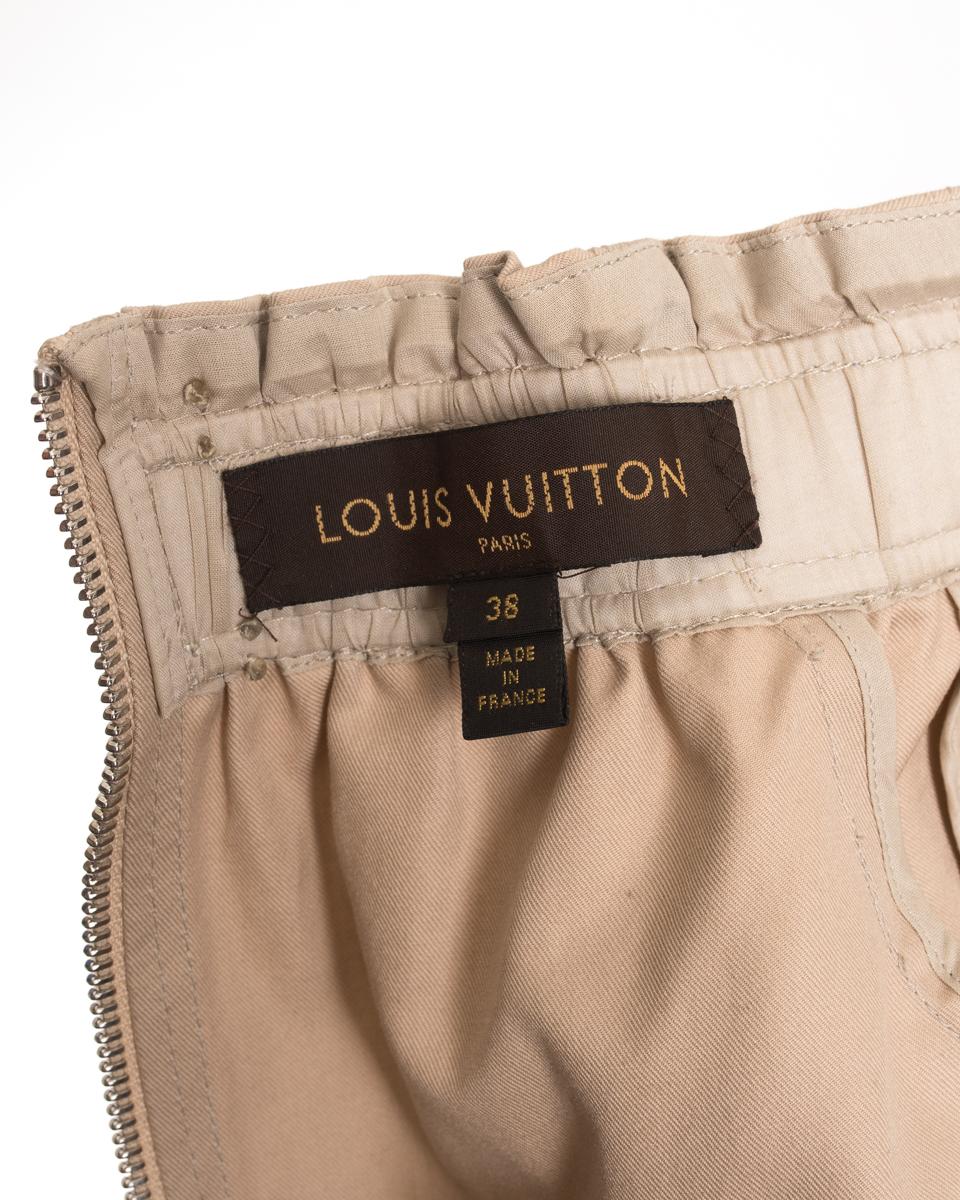 Louis Vuitton Beige Cotton Off Shoulder Fitted Jacket - 38 For Sale 6