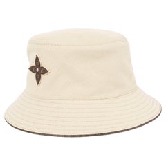 LOUIS VUITTON beige cotton ON YOUR WAY Bucket Hat S