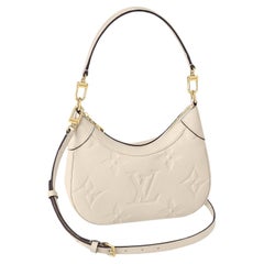 Louis Vuitton Beige Cream Monogram Empreinte Leather Bagatelle Bag