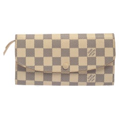 Louis Vuitton White Koala Damier Azur Coated Canvas Compact Push-lock Wallet  For Sale at 1stDibs