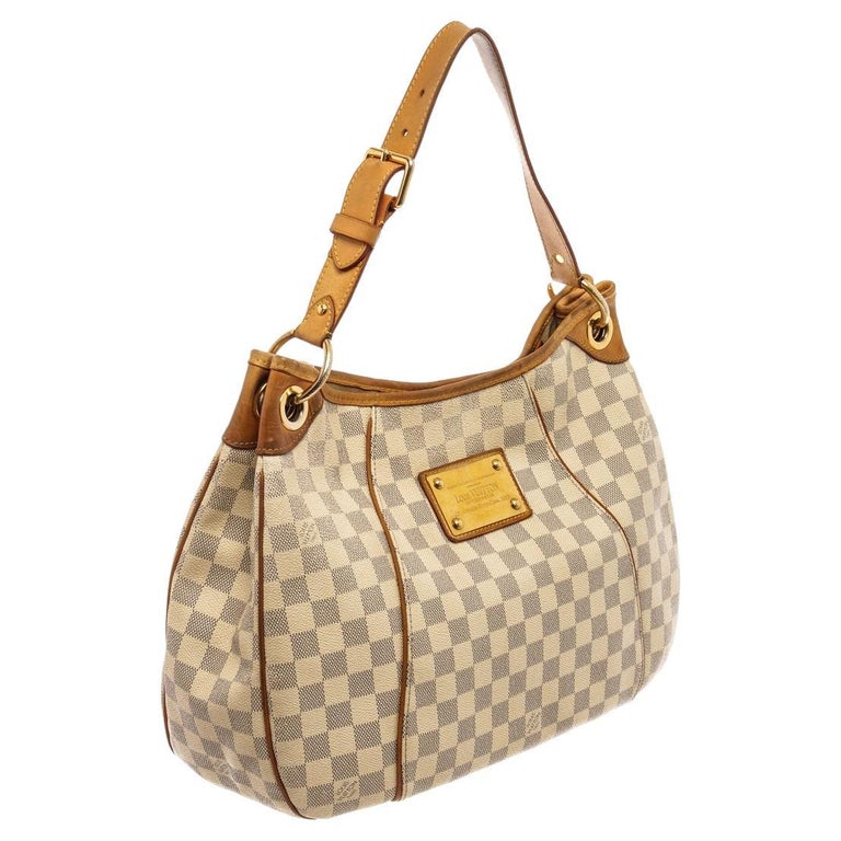 LOUIS VUITTON Damier Azur Galliera PM Hobo Shoulder Bag