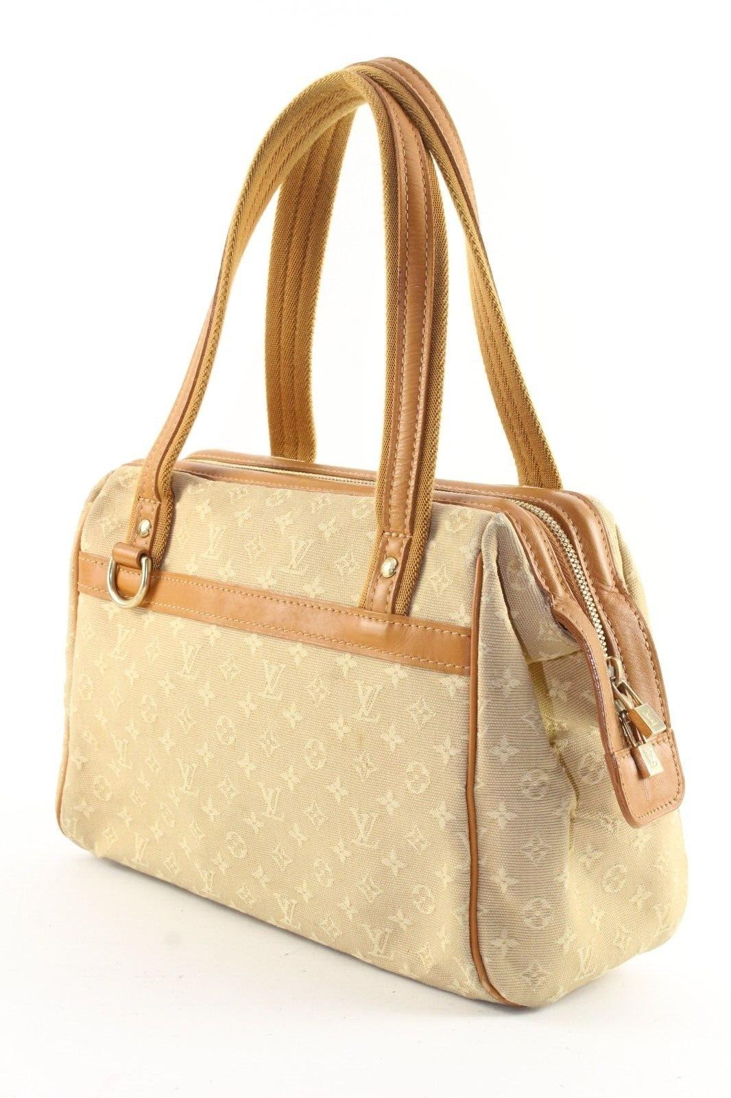 LOUIS VUITTON Beige Denim Canvas Monogram Mini Lin Josephine PM Boston 1LV1213K
Date Code/Serial Number:  N/A

Made In: France

Measurements: Length:  11.5