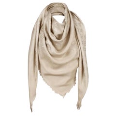 Louis Vuitton Beige/Dune Monogram Shawl Scarf/Wrap Scarf Size 56X56