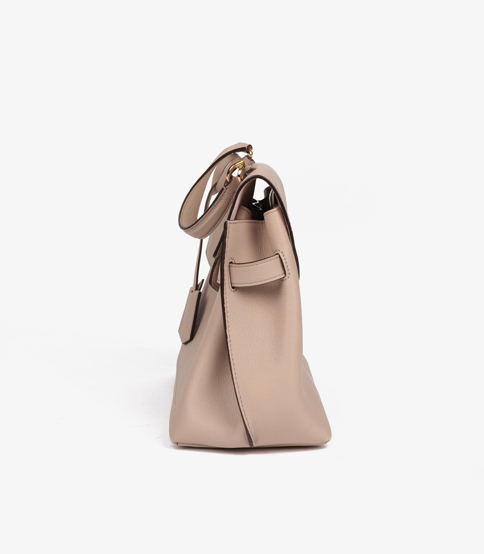 Louis Vuitton Beige Grained Calfskin Leather Lockme Ever MM 1