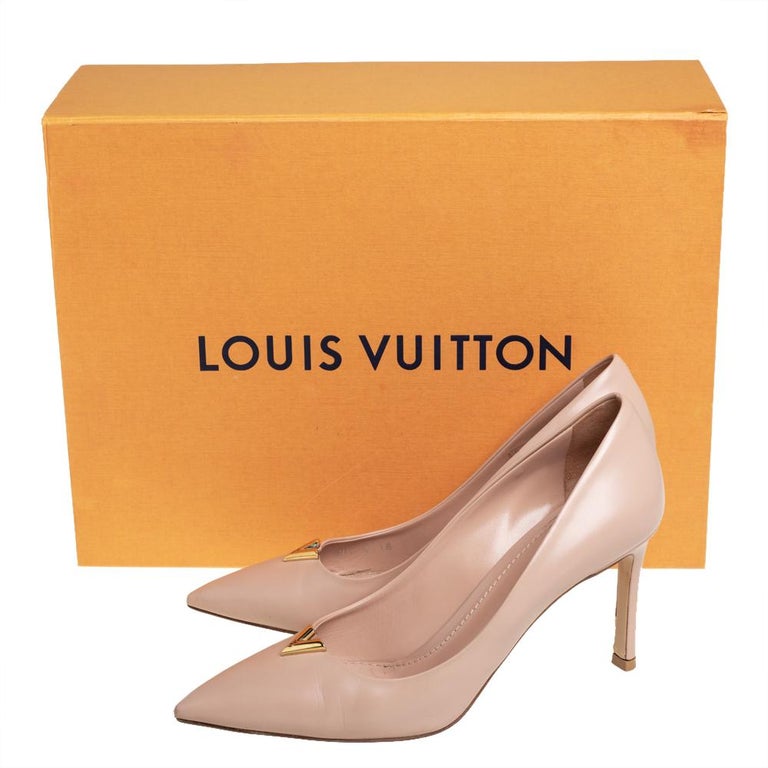 Leather heels Louis Vuitton Orange size 37 EU in Leather - 35610269