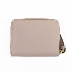 Louis Vuitton Beige Leather Lockme Zippy Coin Purse