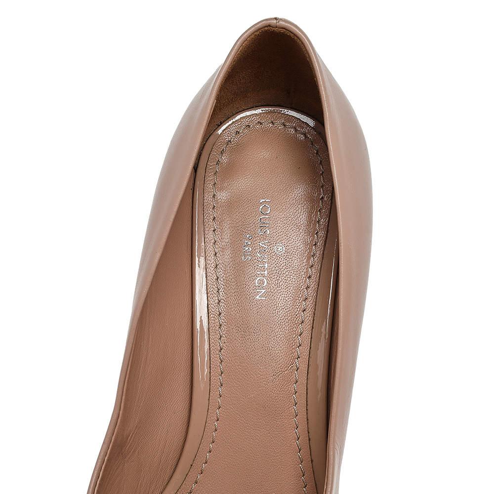 Louis Vuitton Beige Leather Madeleine Square Toe Pumps Size 36 3