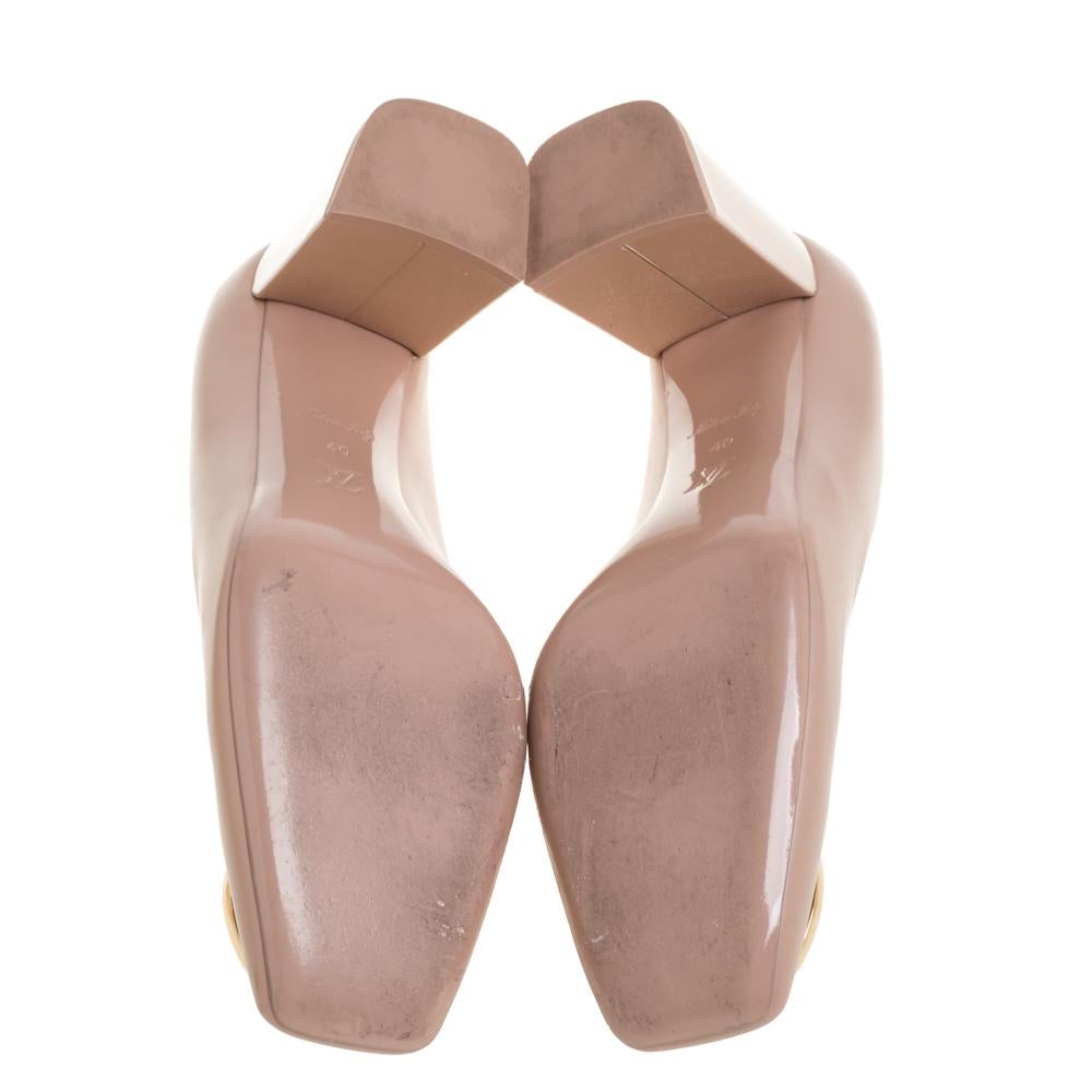 Louis Vuitton Beige Leder Madeleine Square Toe Pumps Größe 40 2