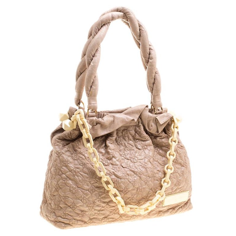 Louis Vuitton Beige Leather Olympe Stratus Limited Edition GM Shoulder Bag For Sale at 1stdibs