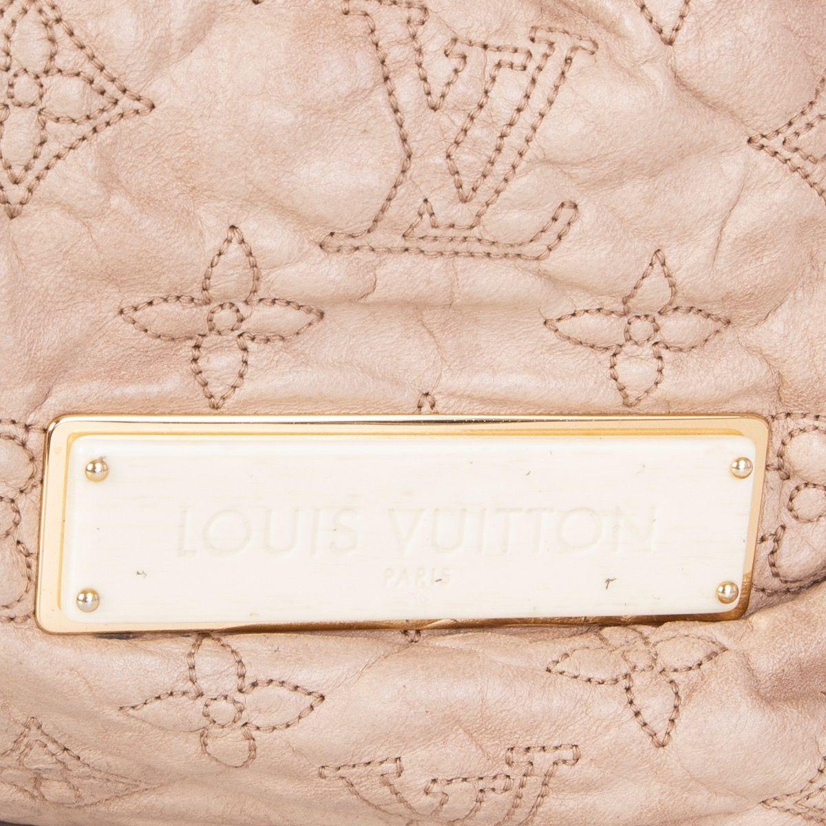 Beige LOUIS VUITTON beige leather STRATUS Monogram OLYMPE PM Shoulder Bag LTD ED