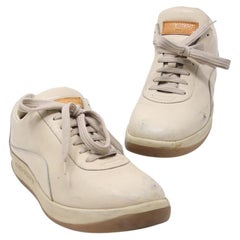 Louis Vuitton Beige Lv Men's Calfskin Leather Lace Up Leisure Size 39.5 Shoes