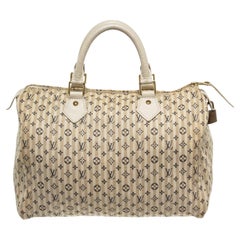 Louis Vuitton Beige Mini Lin Speedy 30cm Satchel Bag