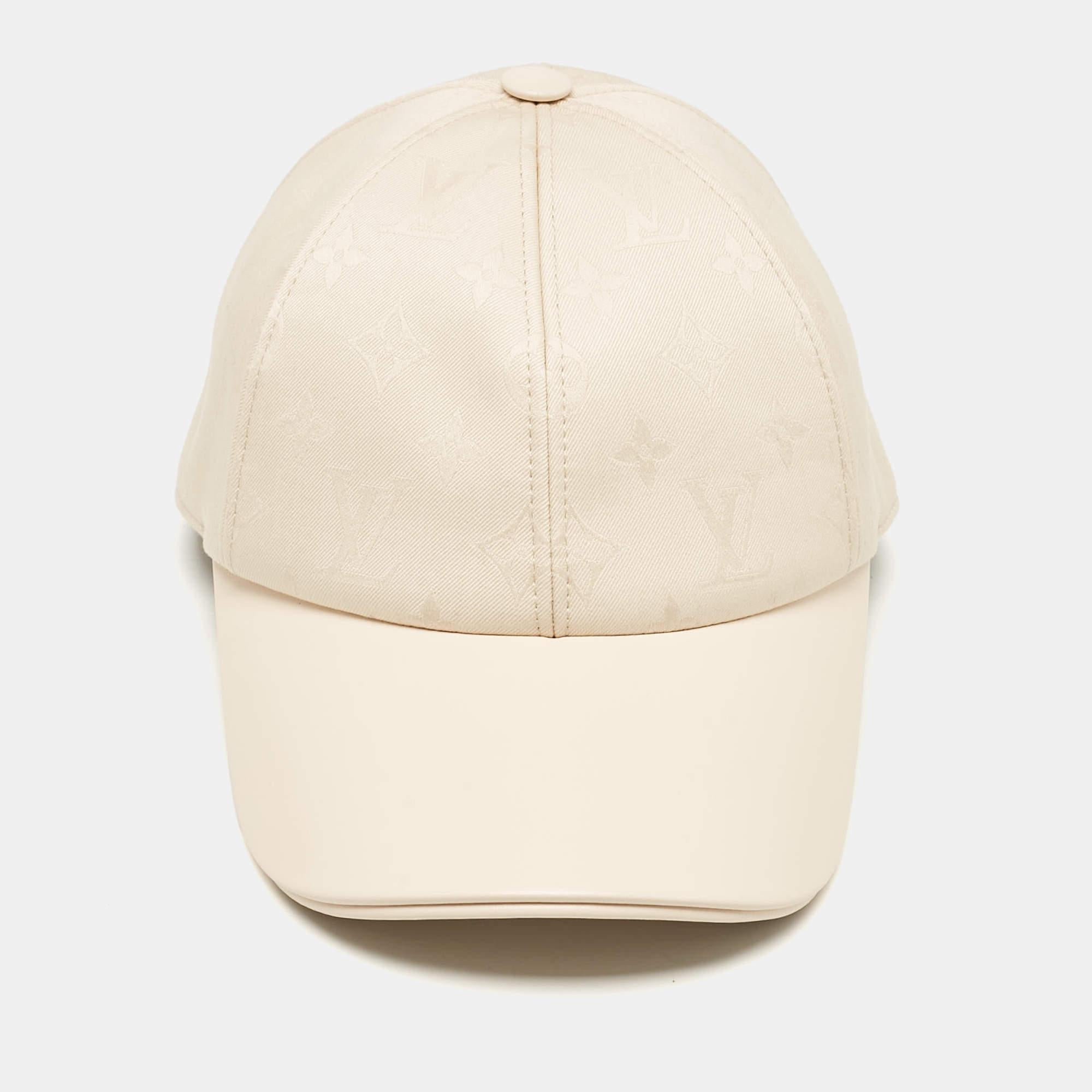 Louis Vuitton Beige Monogramm Baumwolle und Leder First Cap im Zustand „Hervorragend“ in Dubai, Al Qouz 2