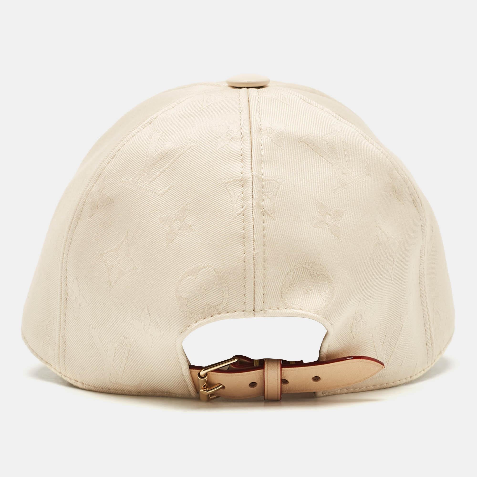 Louis Vuitton Beige Monogramm Baumwolle und Leder First Cap Herren