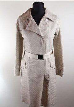 Louis Vuitton & Marc Jacobs 2007 beige monogram cotton trench coat vintage