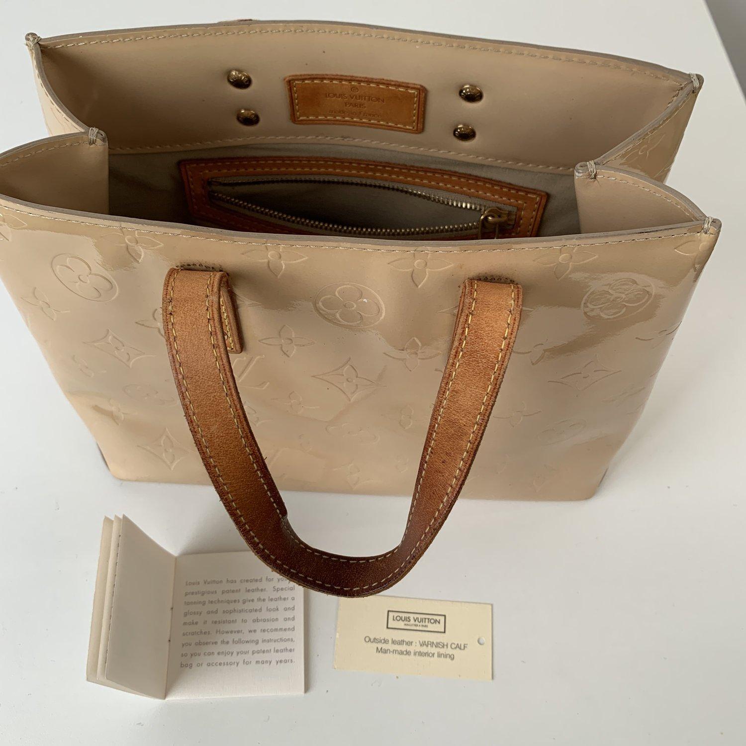 Louis Vuitton Beige Monogram Cuir Vernis Reade PM Tote Bag 5