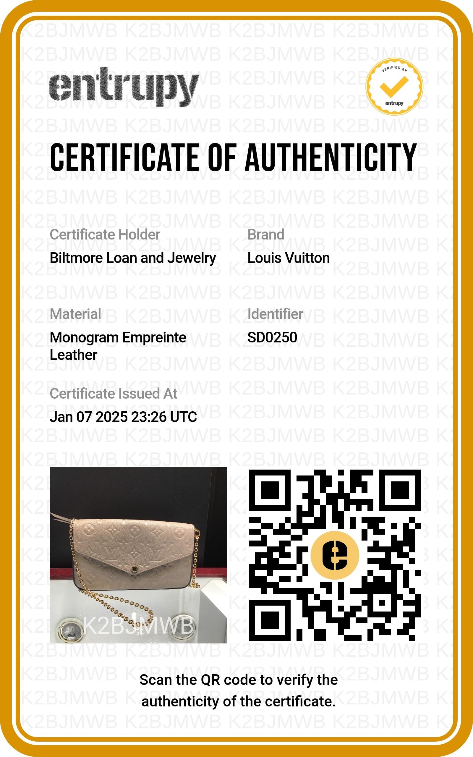 Louis Vuitton Beige Monogram Empreinte Félicie Pochette 6