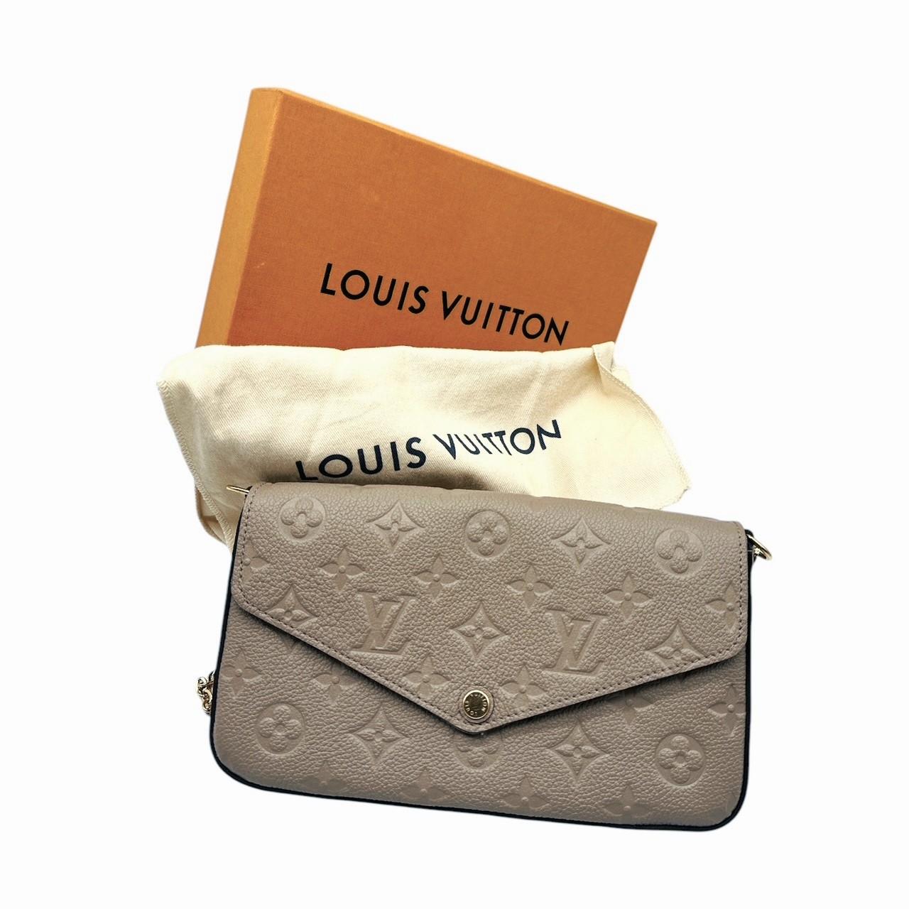 The Félicie Pochette is crafted from Monogram Empreinte leather, embossed with Louis Vuitton's signature Monogram pattern. Designed to adapt to modern lifestyles, this envelope-style pouch contains a spacious compartment with two removable pockets: