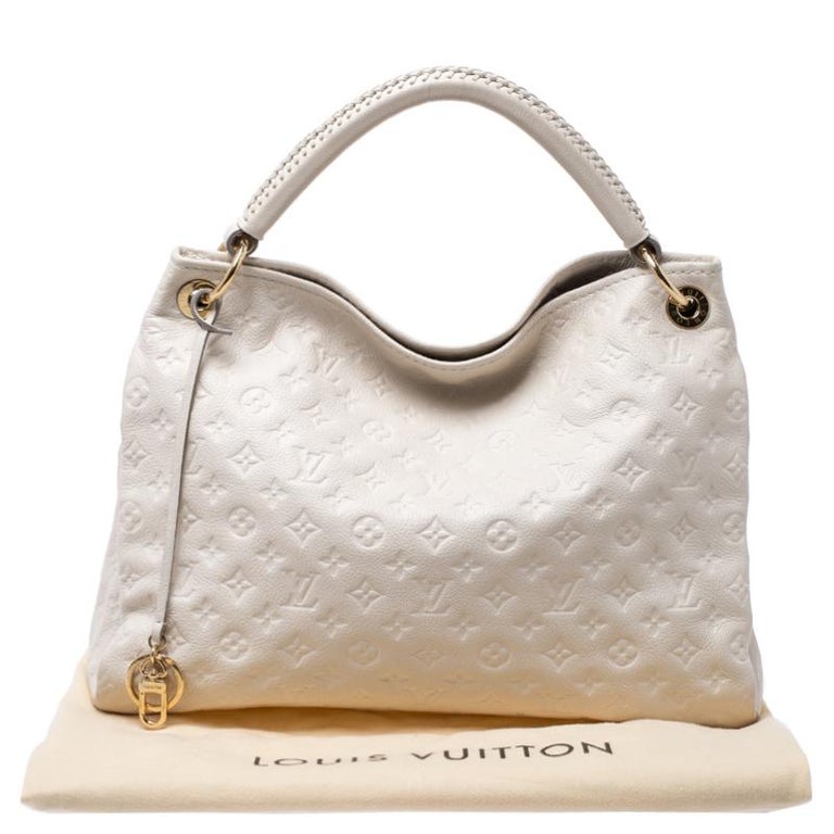 Louis Vuitton Beige Monogram Empreinte Leather Artsy MM Bag For Sale at 1stdibs