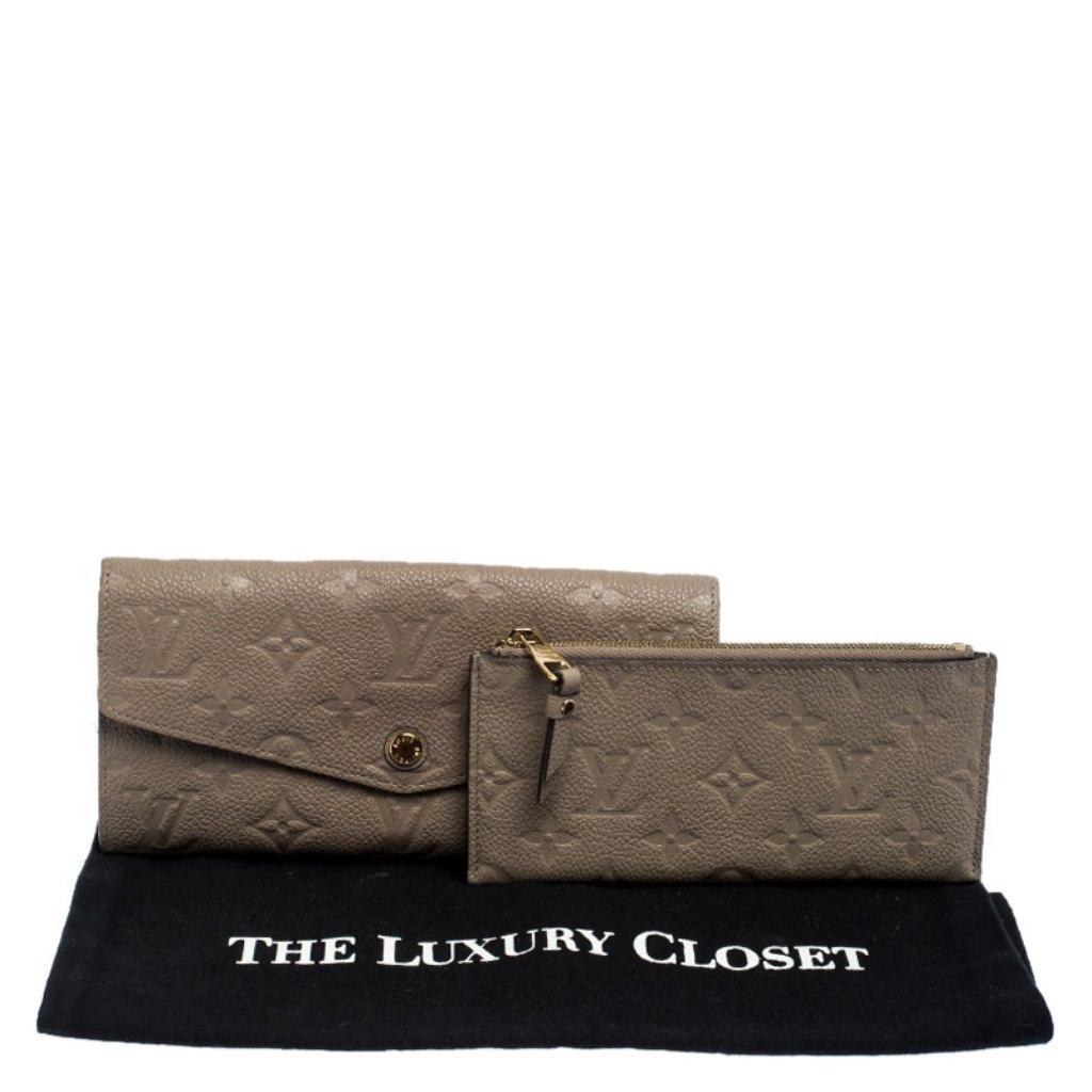 Louis Vuitton Beige Monogram Empreinte Leather Curieuse Wallet 7