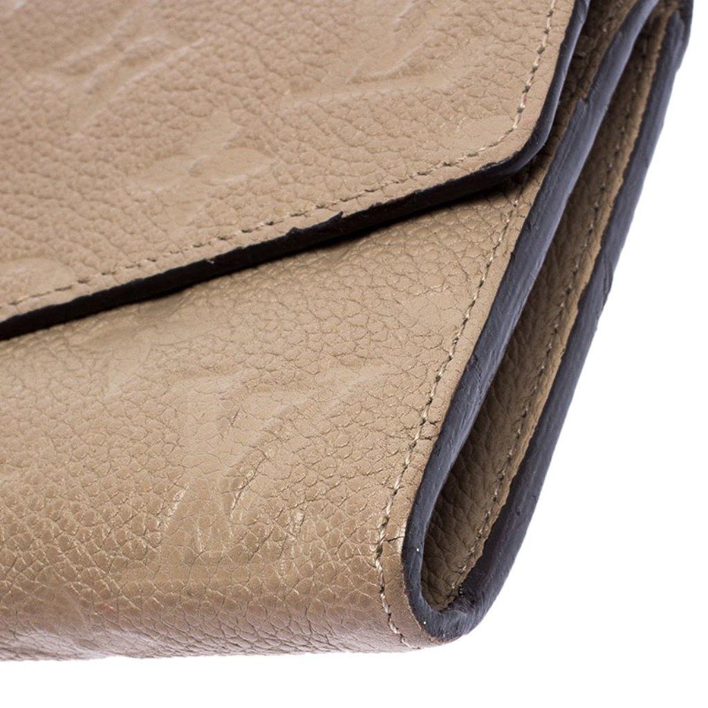 Louis Vuitton Beige Monogram Empreinte Leather Curieuse Wallet 4