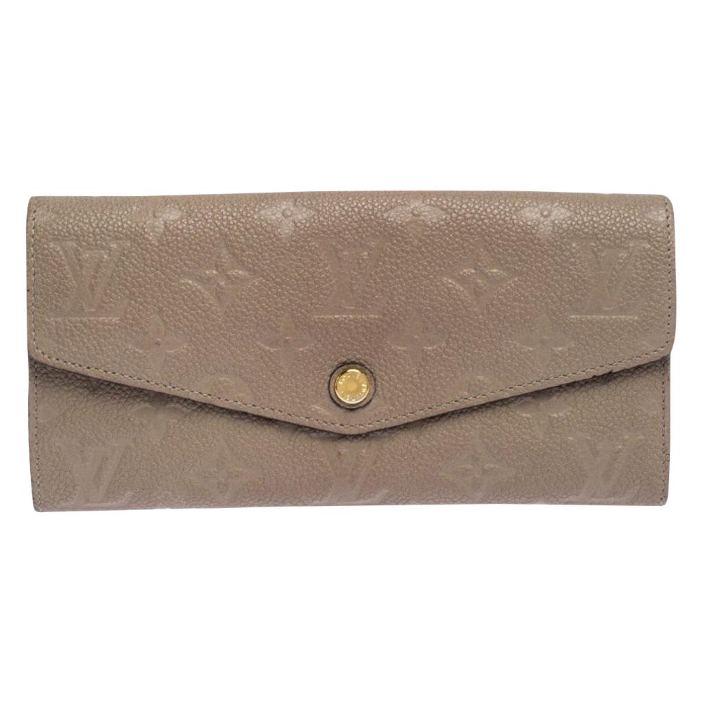 Louis Vuitton Beige Monogram Empreinte Leather Curieuse Wallet