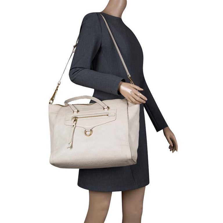 Louis Vuitton Beige Monogram Empreinte Leather Lumineuse PM Bag For Sale at 1stdibs