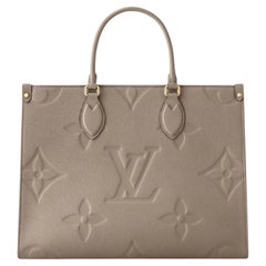 Louis Vuitton Beige Monogram Empreinte Pelle Onthego MM Tote