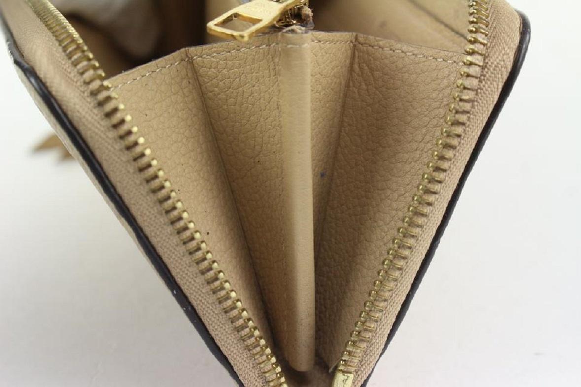 Louis Vuitton Beige Monogram Empreinte Zippy Wallet Long Zip Around 101lv19 6