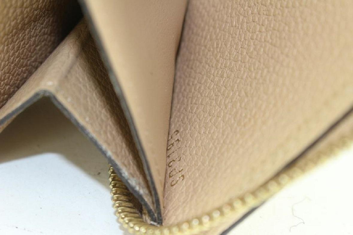 Louis Vuitton Beige Monogram Empreinte Zippy Wallet Long Zip Around 101lv19 In Good Condition In Dix hills, NY